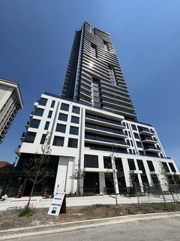 Full exterior of a residential high-rise